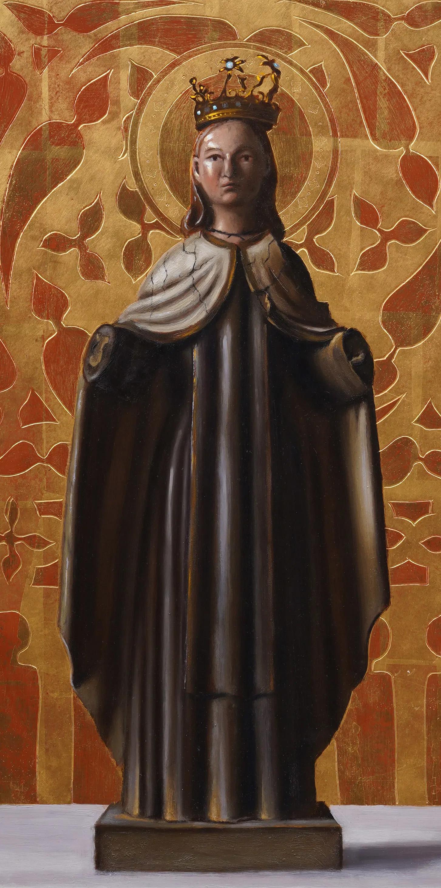 Signiertes, gerahmtes Royal Portrait, Ölgemälde, Super Realist American School, Vintage (Braun), Portrait Painting, von Unknown