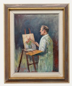 Sigvard Holmquist (geb. 1911) - 1946 Öl, Porträt des Künstlers, Gemälde