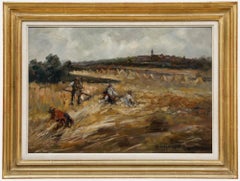 Simon Hohenegger (1898-1990) - Mitte 20. Jahrhundert Öl, Die Heuernte