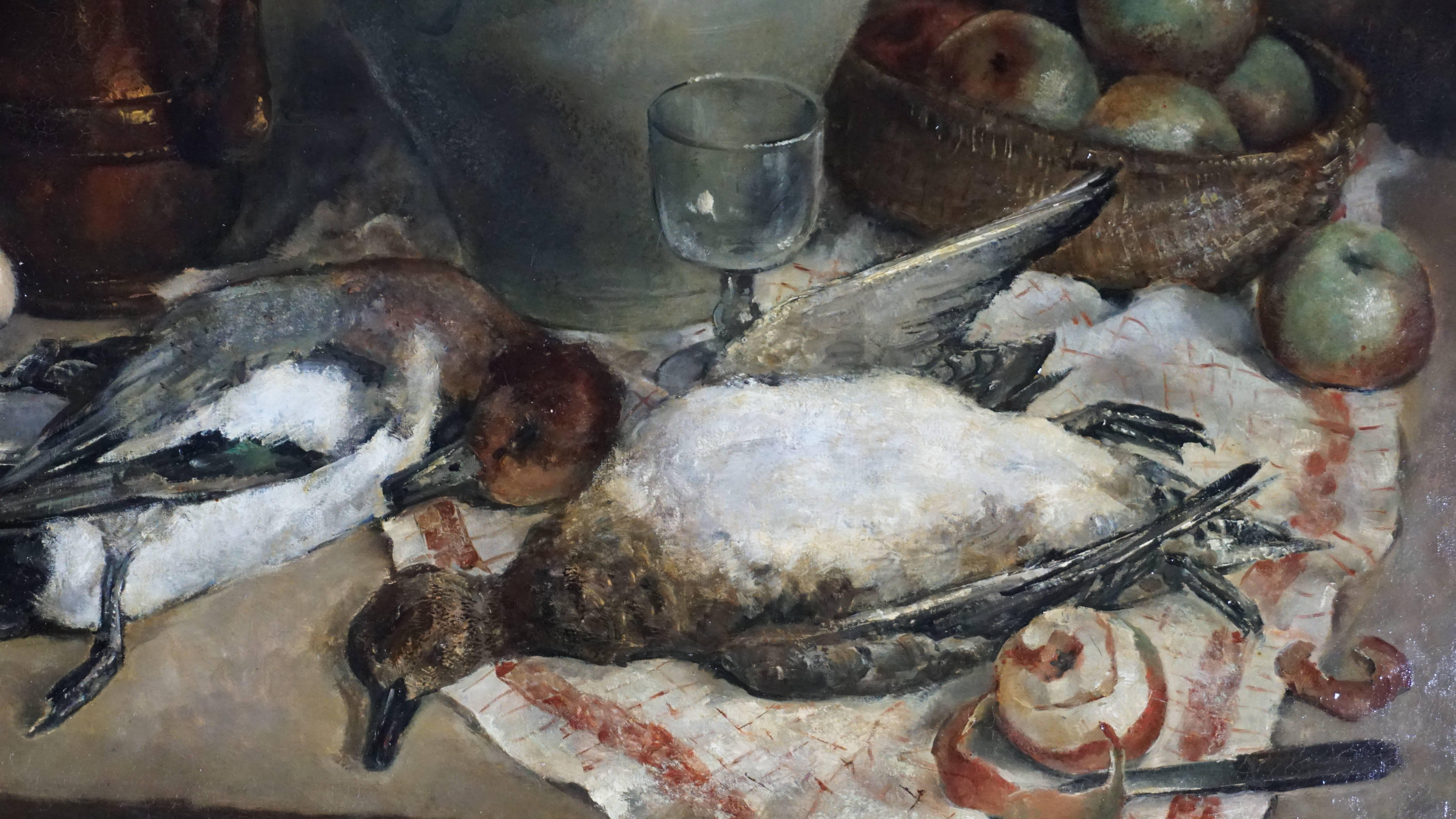 Nature morte à l'huile de Simone Lienard Mid Century Nature Mort en vente 1