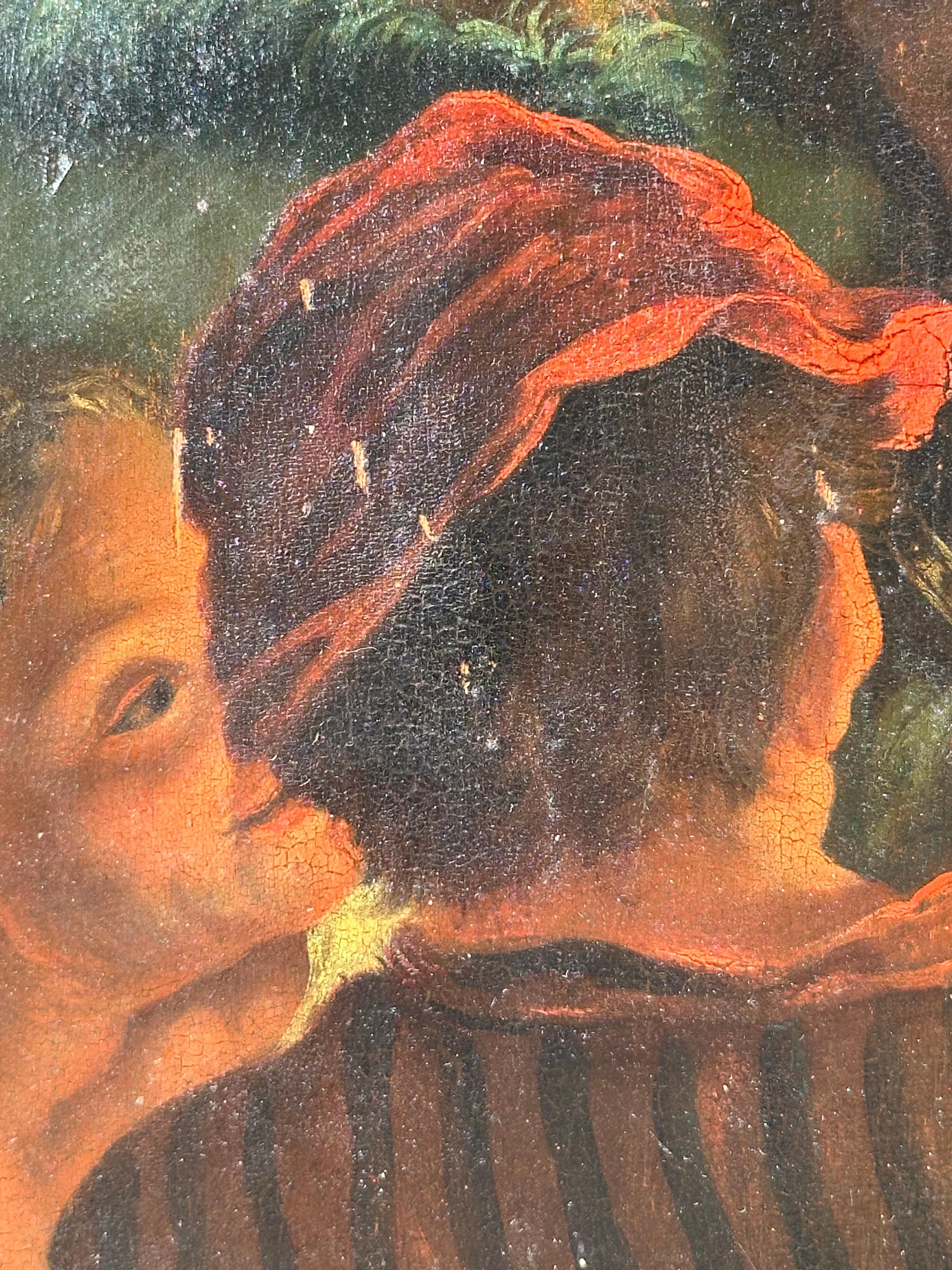 Cantante a la luz de las velas (Escena de género del Viejo Maestro de la Escuela Holandesa) en venta 6
