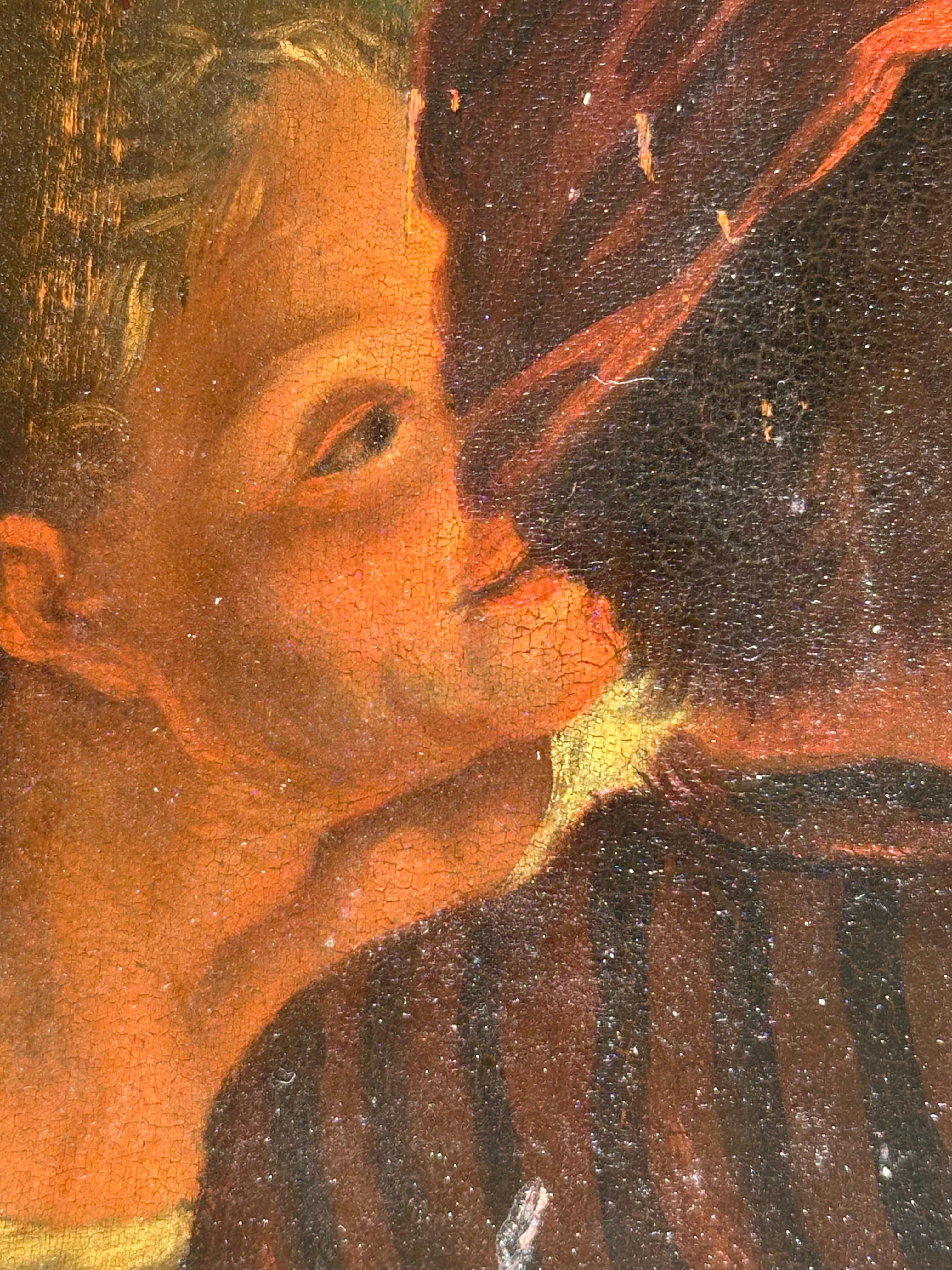 Cantante a la luz de las velas (Escena de género del Viejo Maestro de la Escuela Holandesa) en venta 12