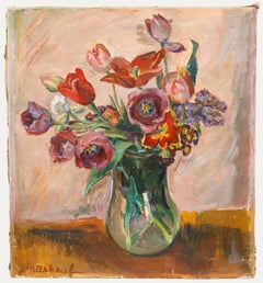 Sinterhauf - Mid 20th Century Oil, Still Life of Tulips