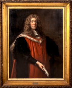 Antique Sir Edward Clarke Lord Mayor Of London (1630-1703), 17th Century 