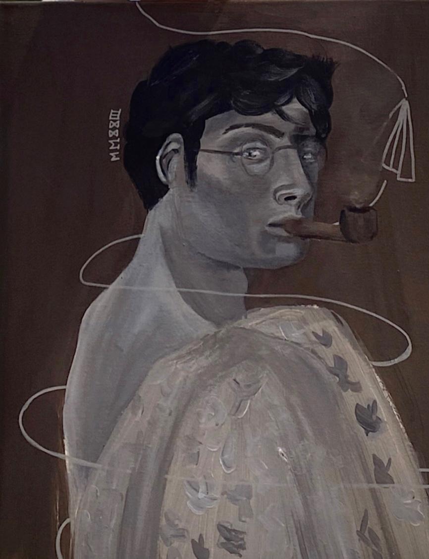 Sir Looking von Noelia Gonzalez – Painting von Unknown