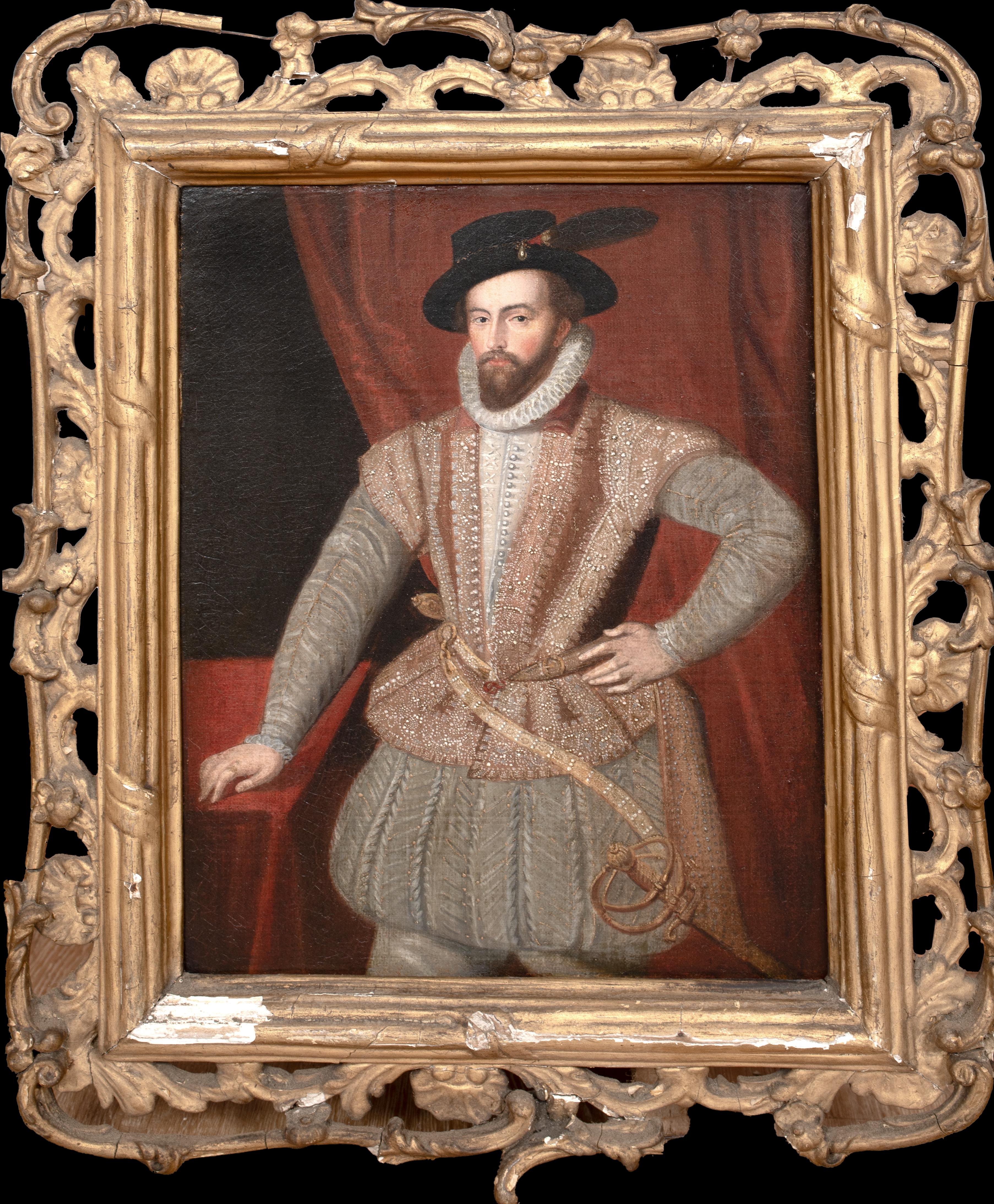 Sir Walter Raleigh (1553-1618), 16th Century  Elizabethan Court Portrait - Painting by Unknown