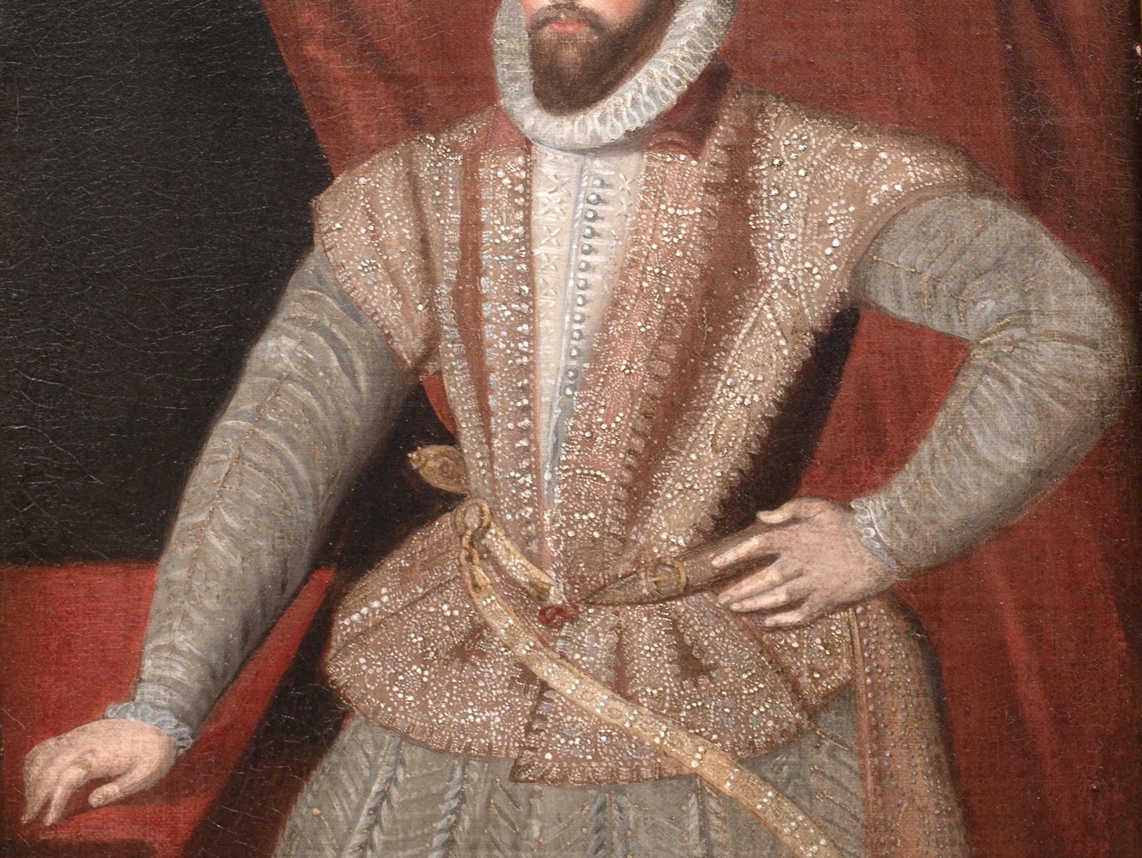 Sir Walter Raleigh (1553-1618), 16th Century  Elizabethan Court Portrait 3