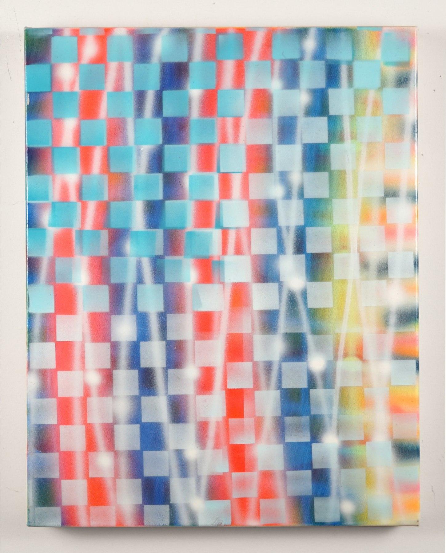 Abstract Painting di Unknown - Magnete del cielo, dipinto con aerografo e polimeri su tela di Alex Blau, 2022