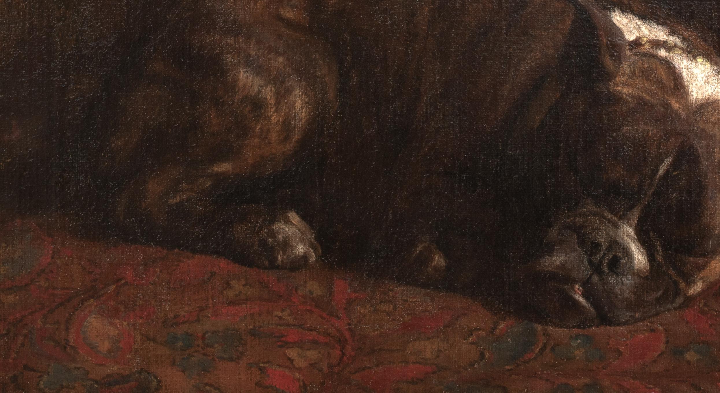 Chien américain endormi, 19ème siècle  par MONICA GRAY (19ème siècle) en vente 3