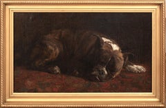 Schlafender amerikanischer Pitbull-Huhn, 19. Jahrhundert  MONICA GRAY (19. Jahrhundert)