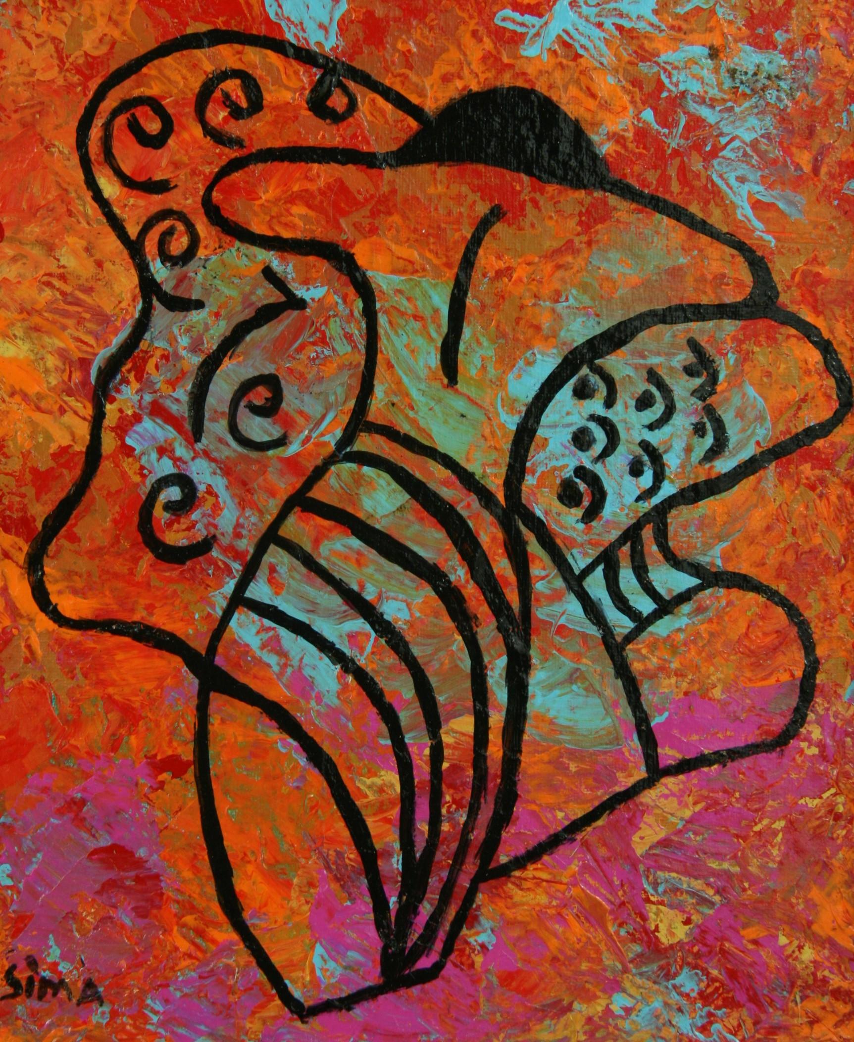 Unknown Abstract Painting - Sleeping Beauty Female Abstract