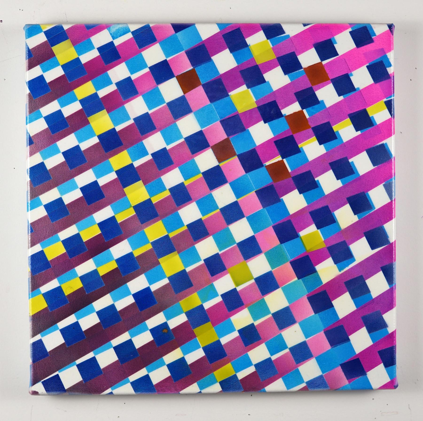 Unknown Abstract Painting - Slither, Airbrush and Polymer on Canvas Painting by Alex Blau, 2022