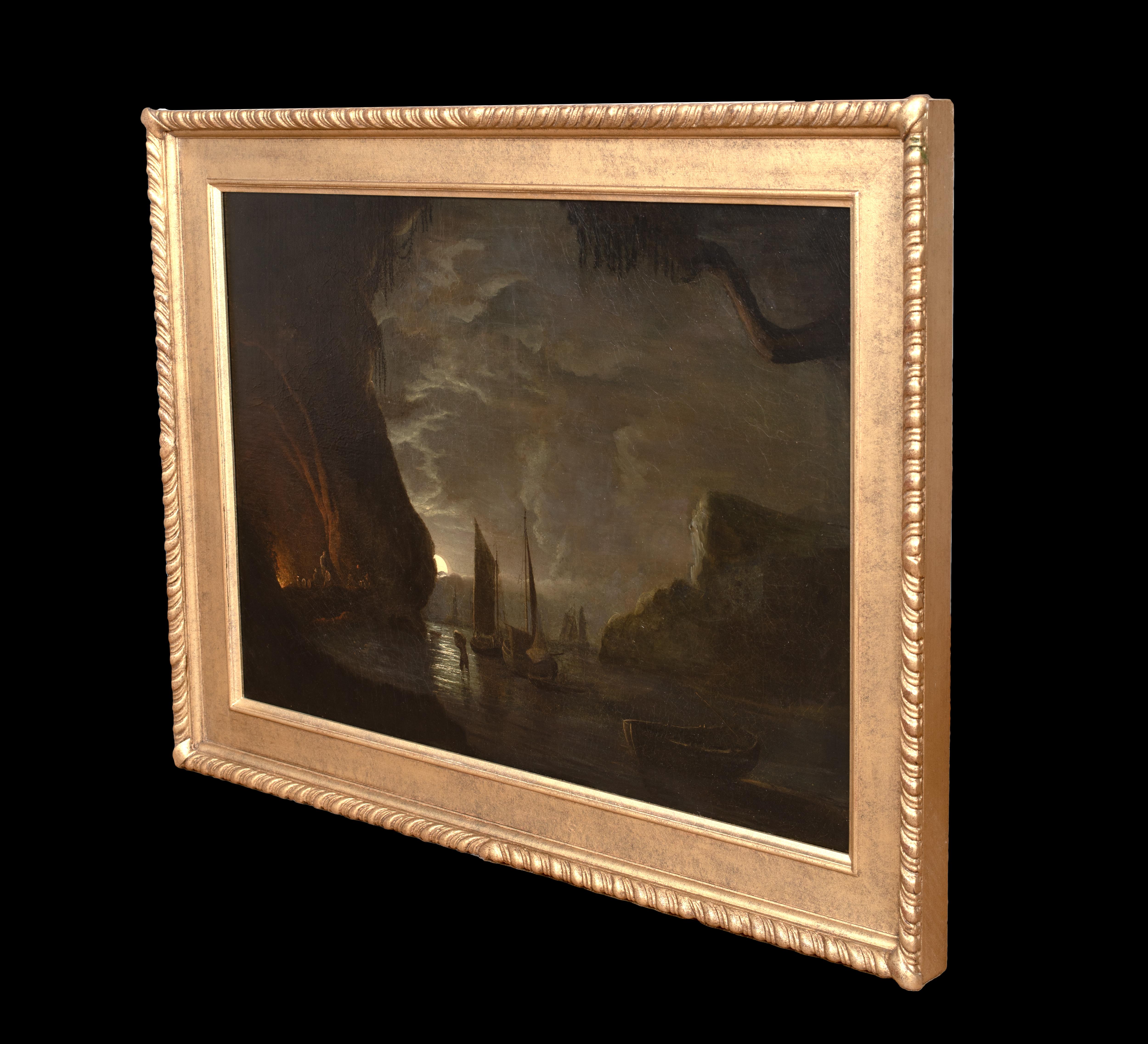 Moonlit Smugglers Prussia Cove, 19. Jahrhundert Abraham PETHER (1756-1812) im Angebot 4