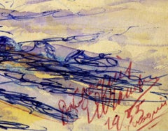 Snowy Winter Landscape with Beautiful Lavender Snow Covered Trees and Coral Sky