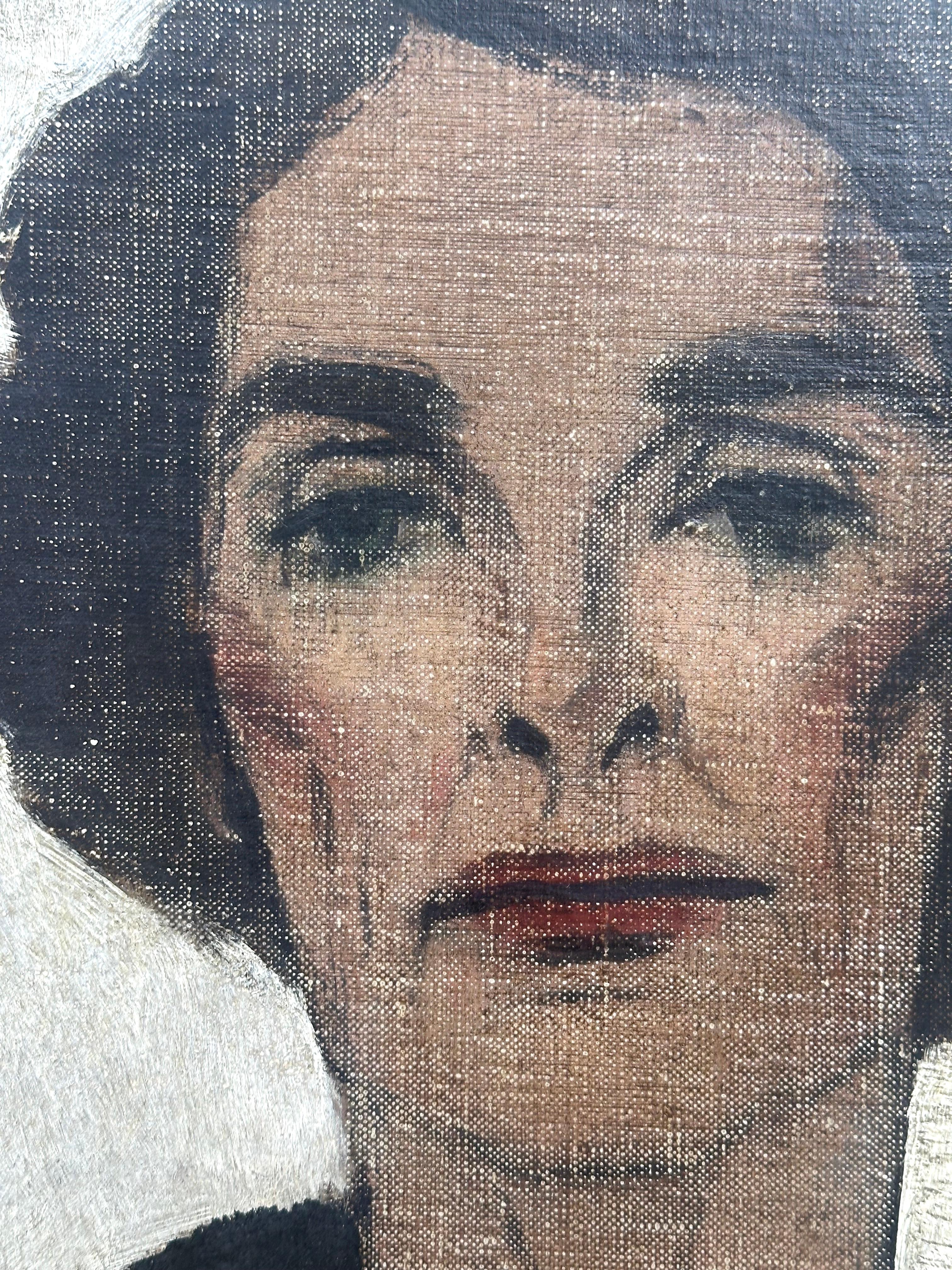 Portrait d'une femme mondaine des années 1950 - Painting de Unknown