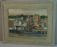 Scène portuaire du sud de la France