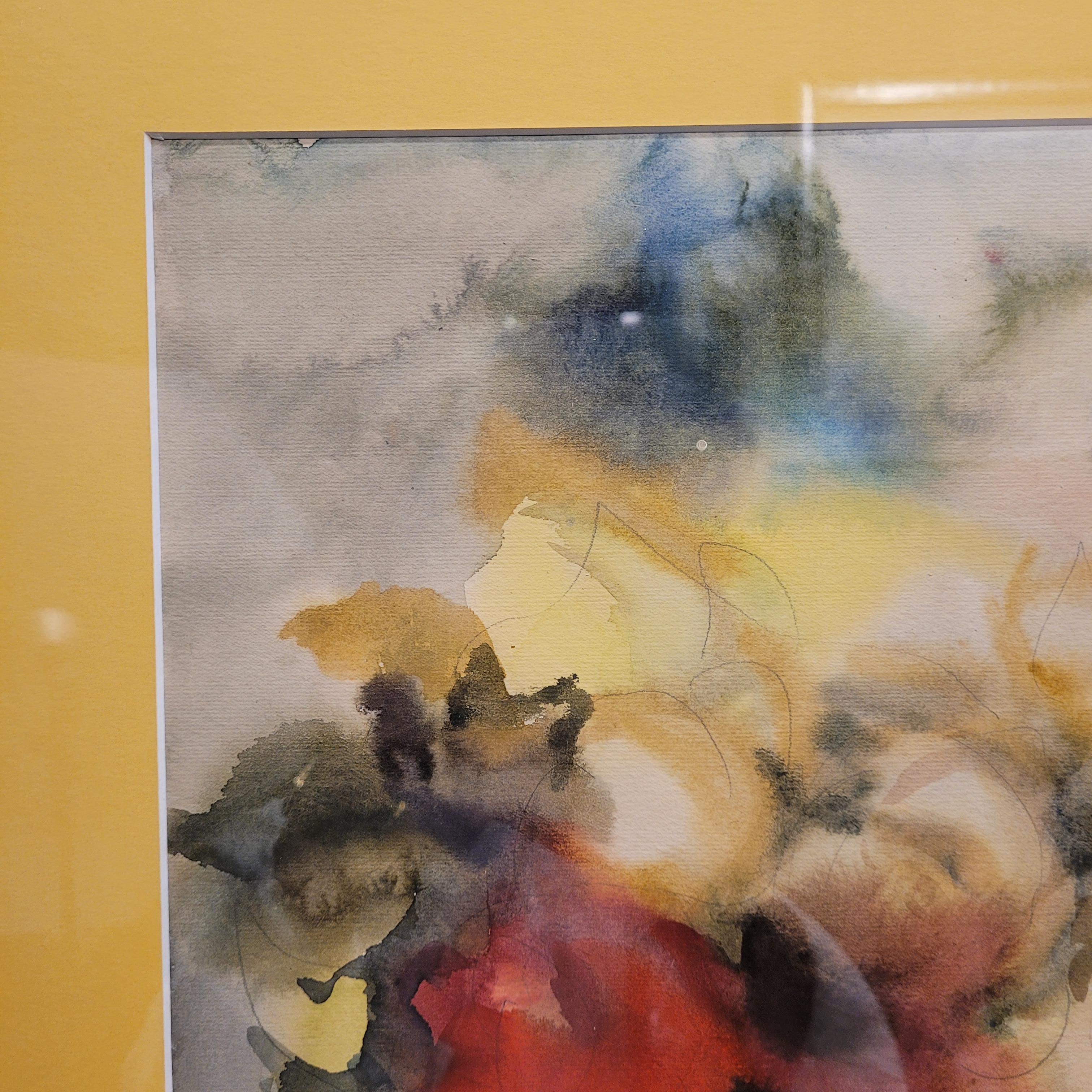 Spanische Gouache auf Papier 