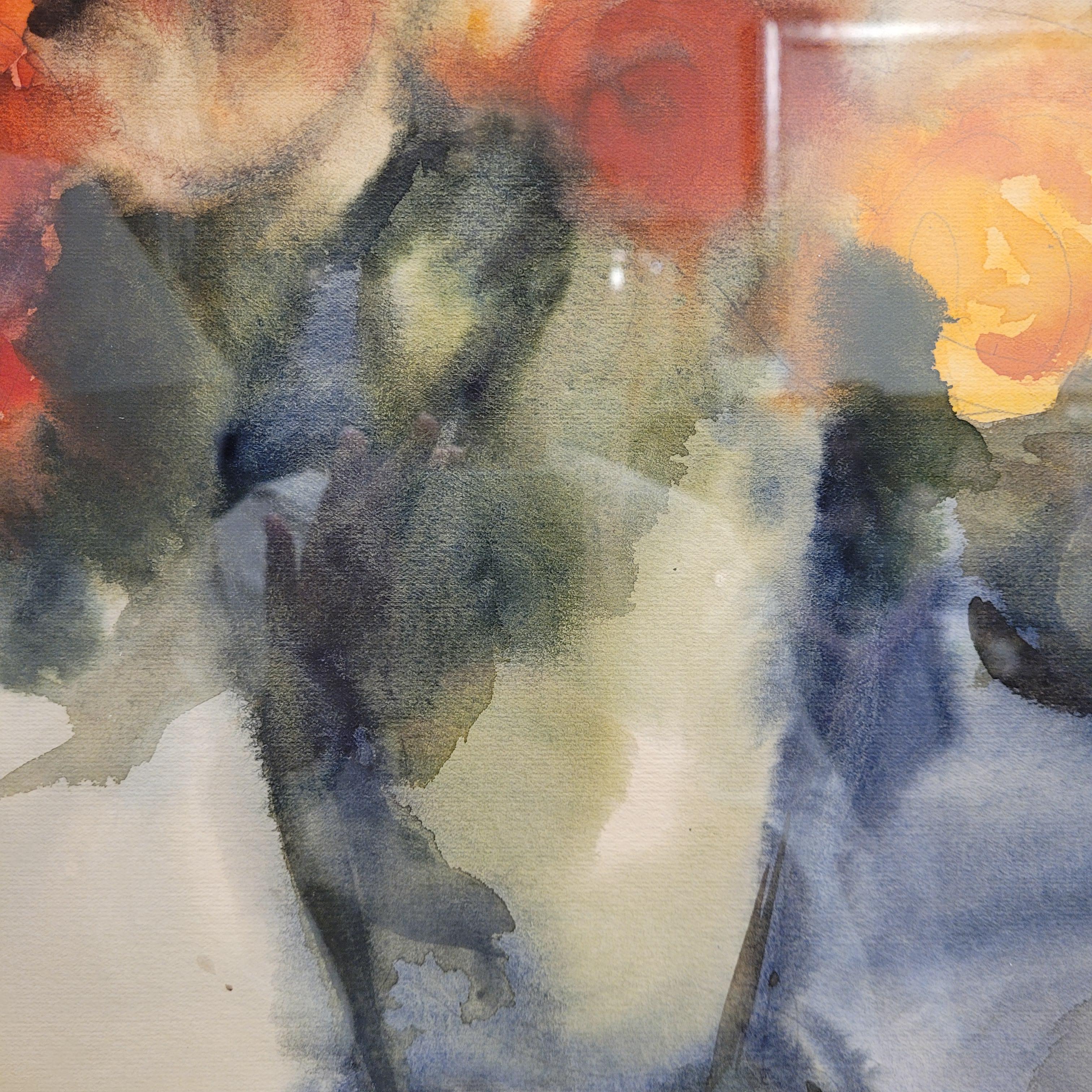 Spanische Gouache auf Papier 