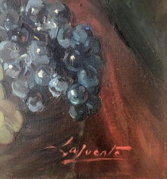 Spanish Grape Picker Painting, Oil on Canvas, Modern, Signed, 1950s