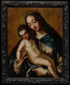 Spanish School 17th Century Oil - Queen of Heaven