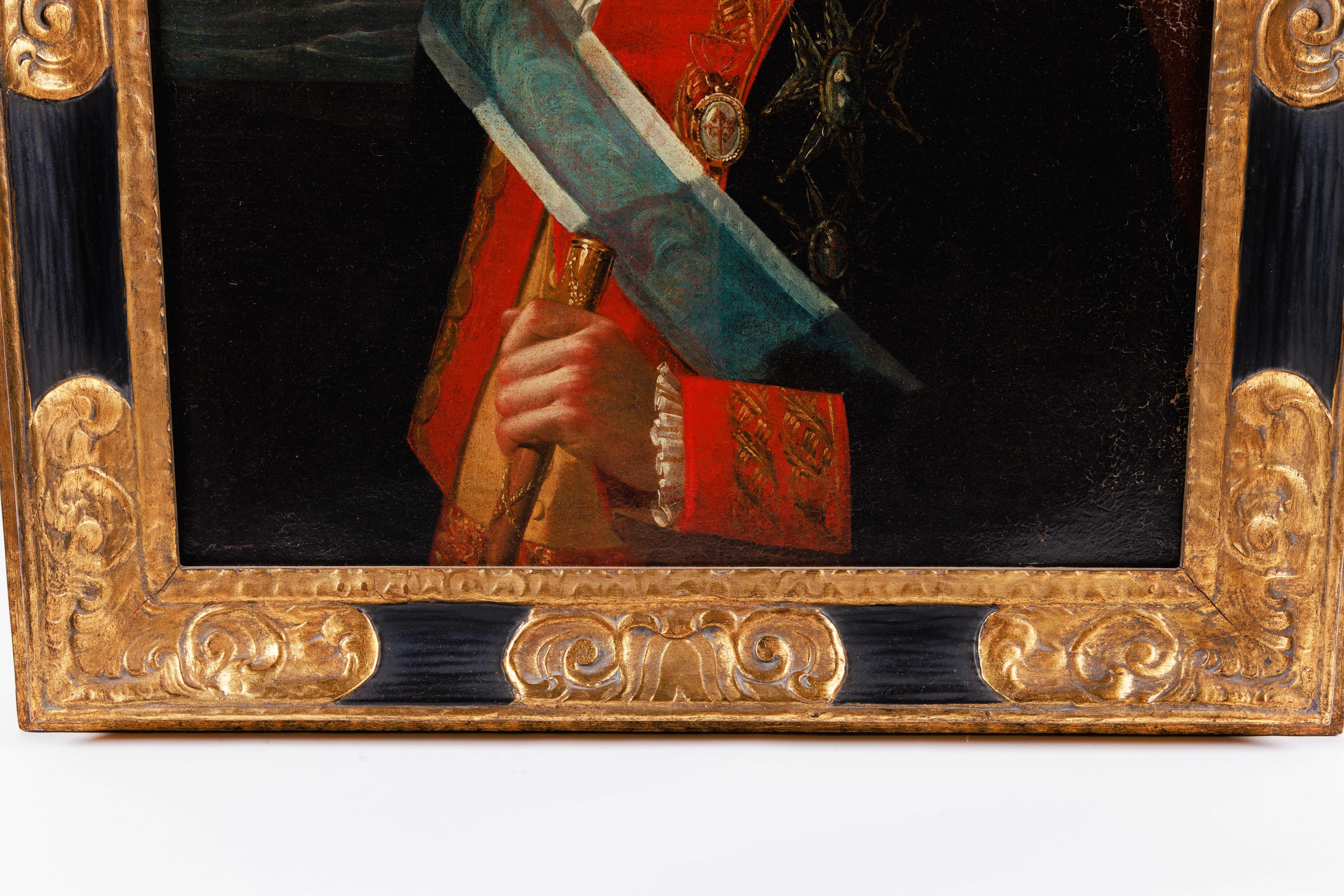 Spanish School (18th Century), A Rare Portrait of Juan Procopio de Bassecourt For Sale 1