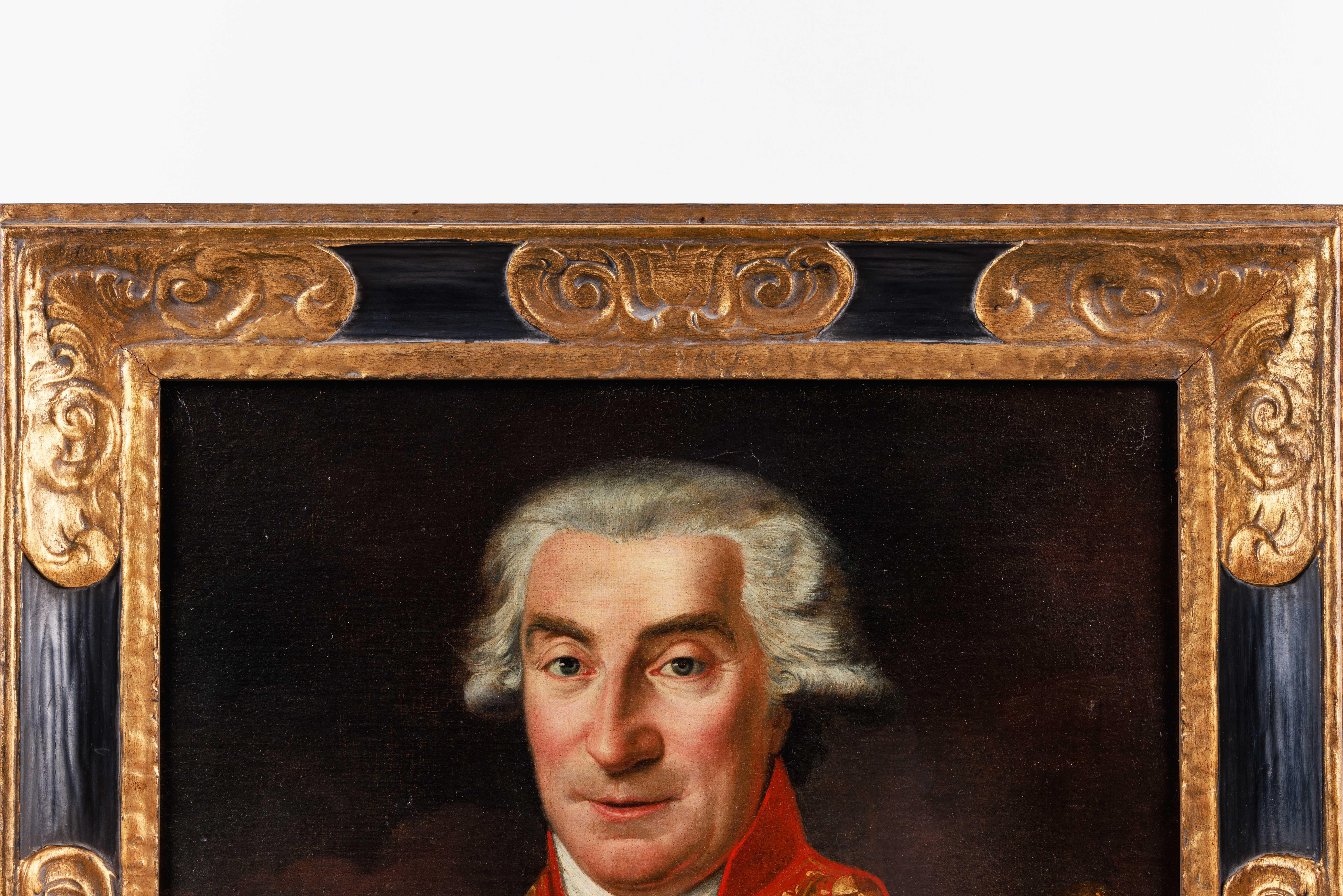 Spanish School (18th Century), A Rare Portrait of Juan Procopio de Bassecourt For Sale 2