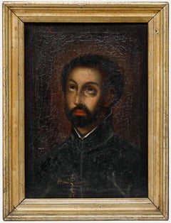 Spanish School Siglo XVIII Óleo - Retrato de un Santo