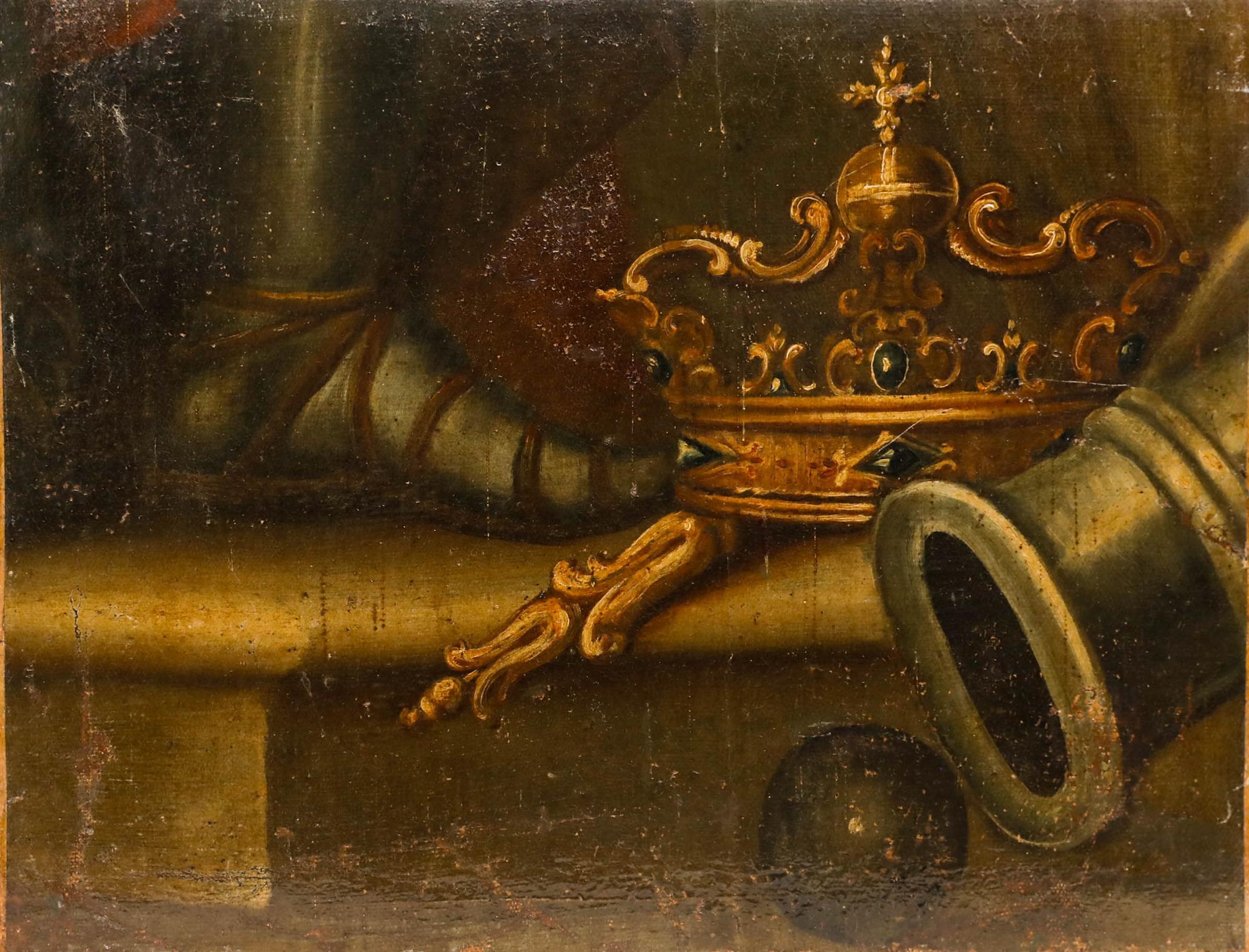 Spanish School 18. Jahrhundert Öl - Die Krone – Painting von Unknown