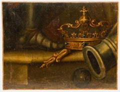 Spanish School 18th Century Oil - The Crown