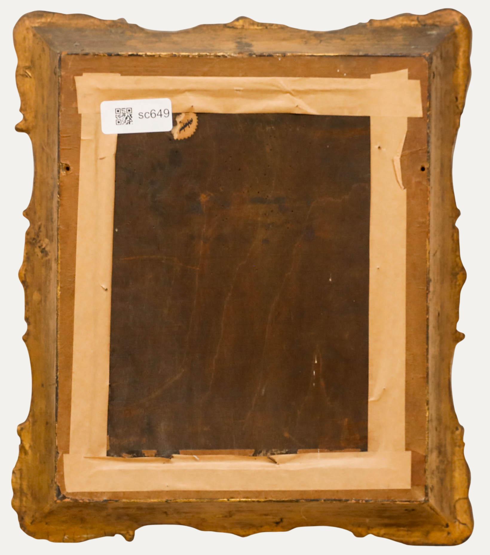 Huile du 19e siècle de la Spanish School - La table à langer - Marron Portrait Painting par Unknown