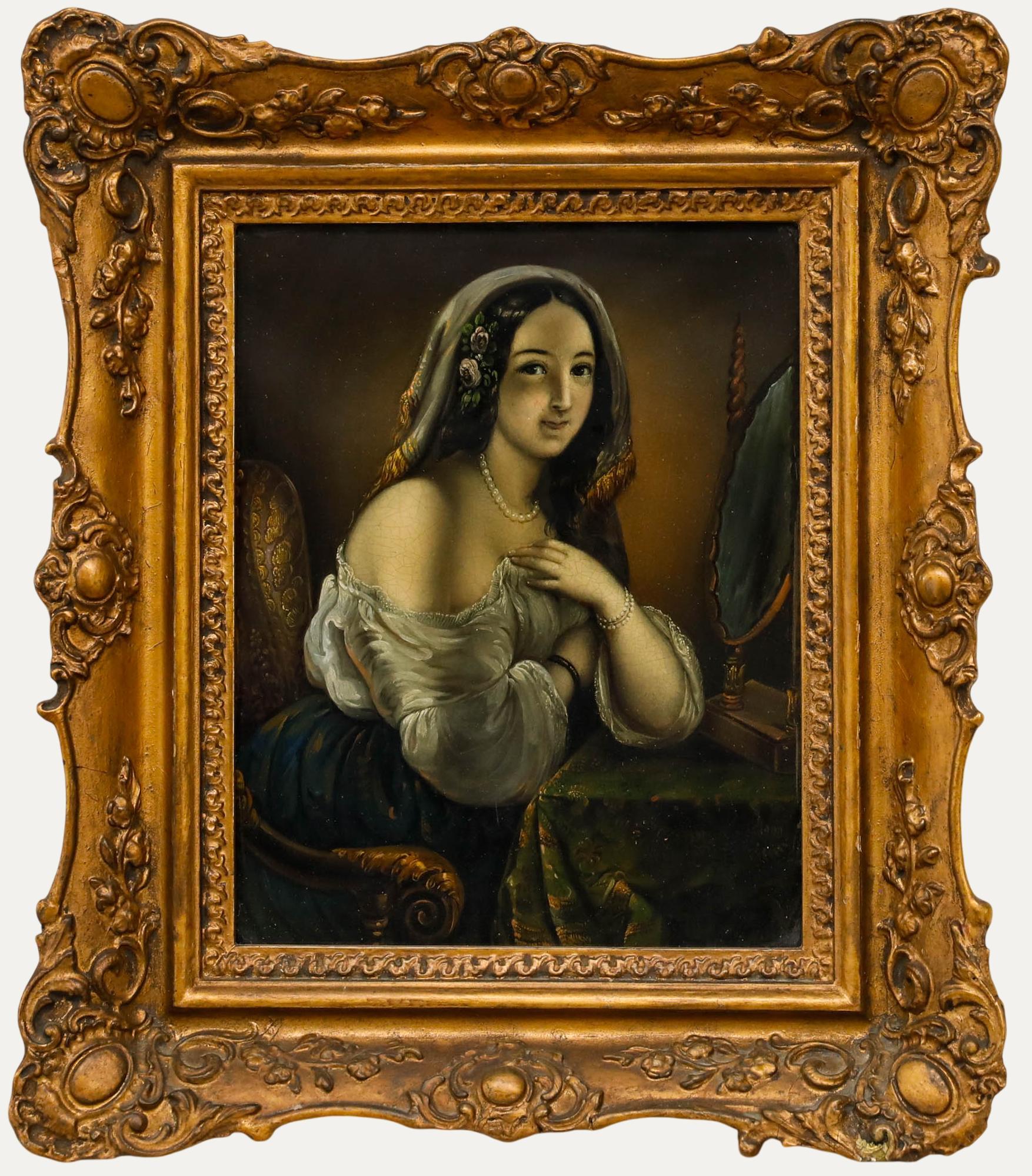 Spanish School Öl des 19. Jahrhunderts - Der Schminktisch