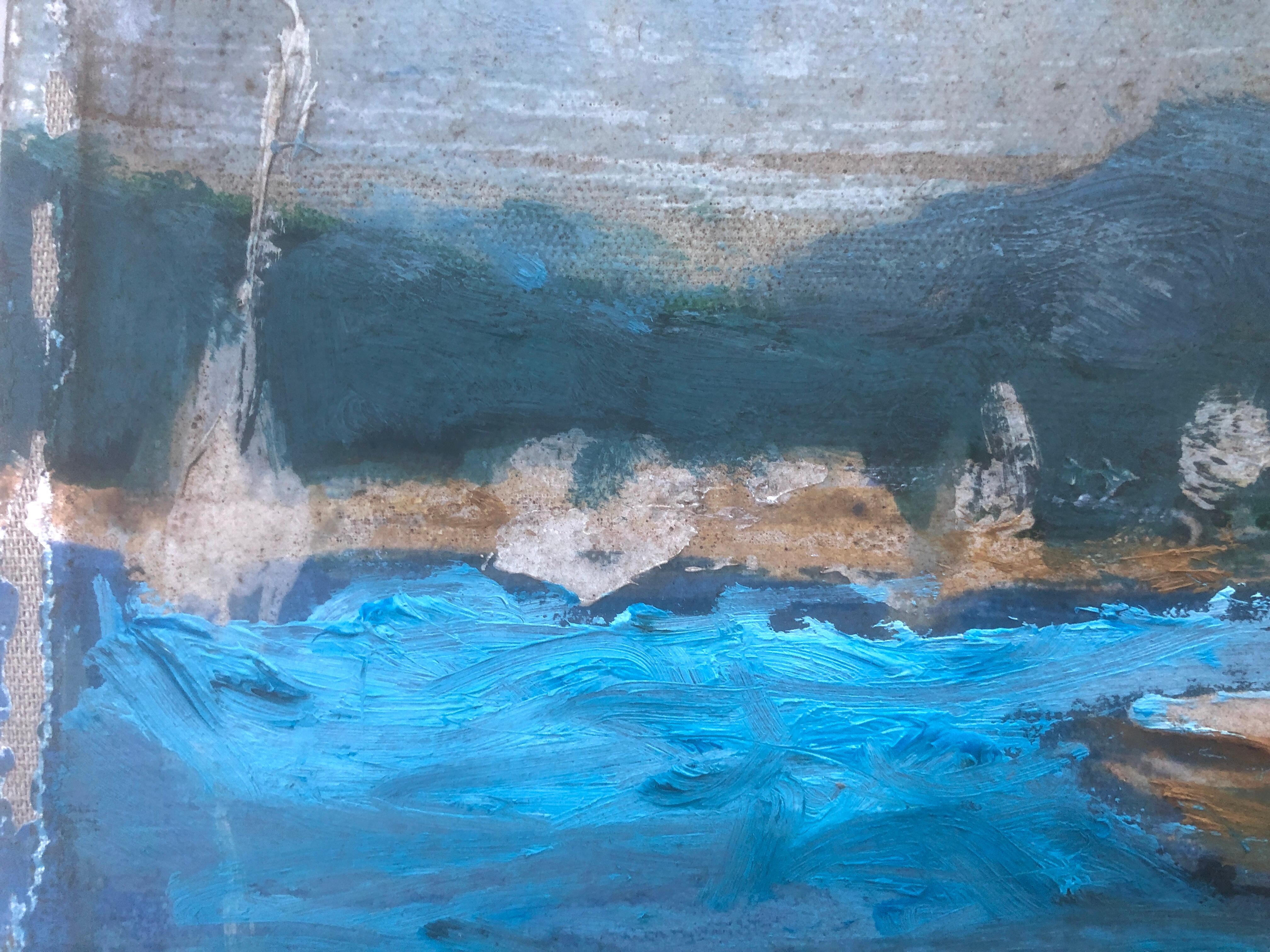 Ecole espagnole plage de pêcheurs paysage marin Espagne - Post-impressionnisme Painting par Unknown