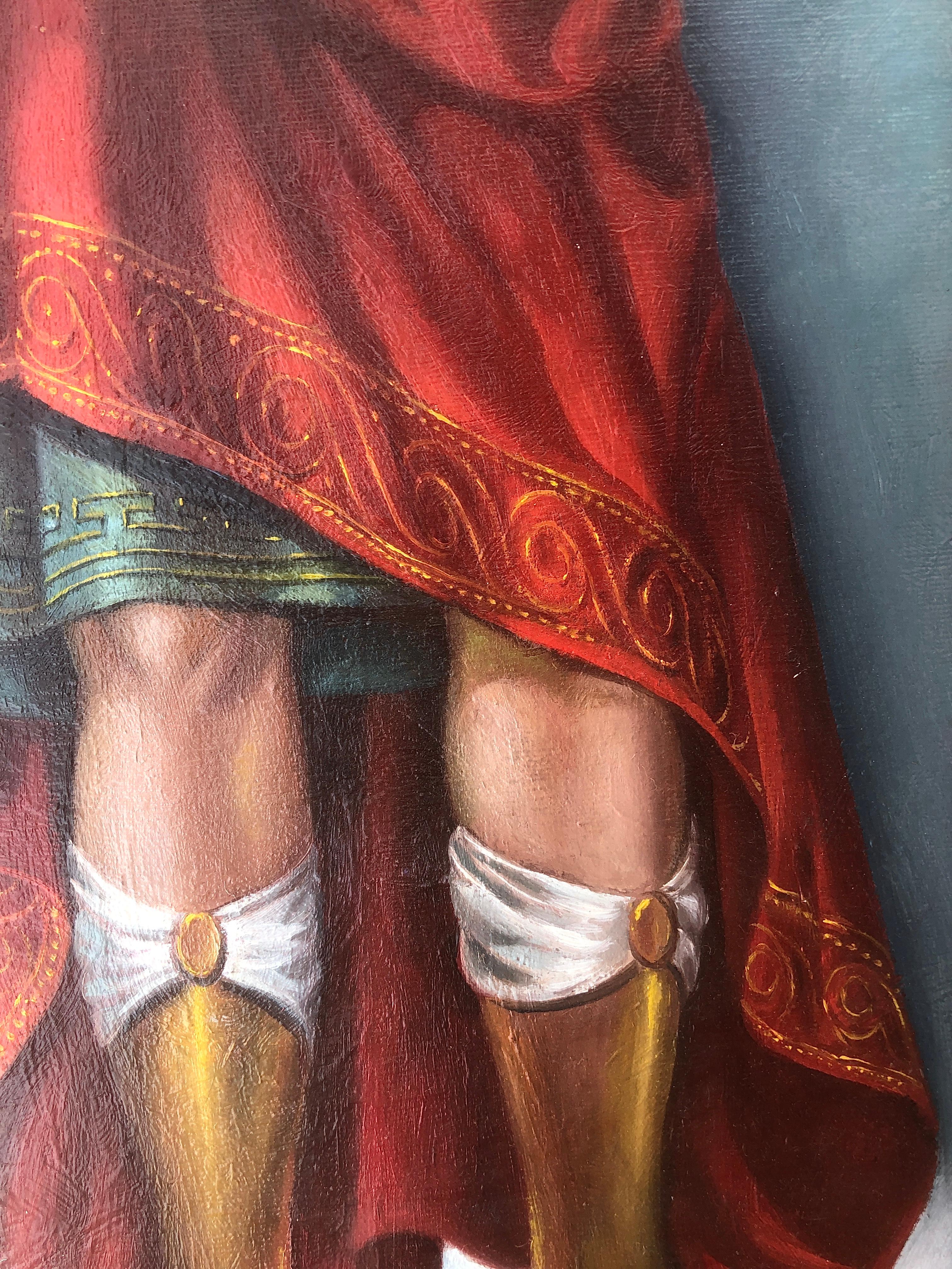 Spanish school XX century Saint Pancras oil on canvas painting For Sale 1