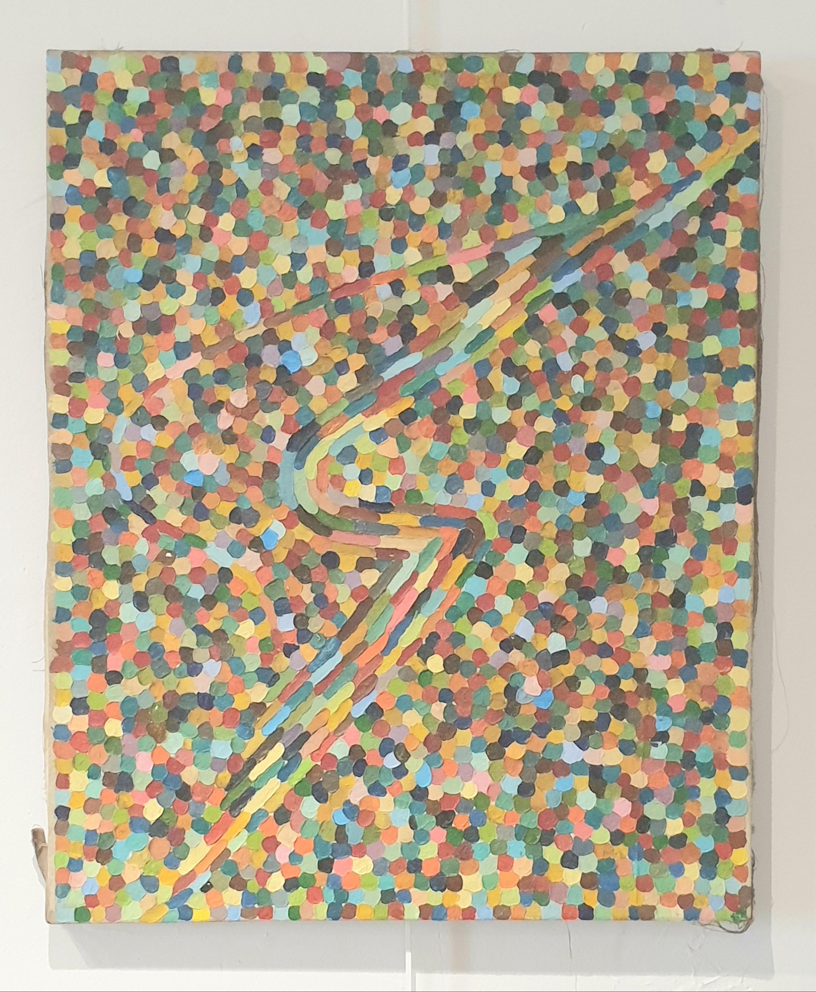 'Spirit of Ecstasy', French Mid Century Pointillist Oil on Canvas. For Sale 3