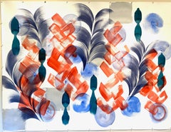 Estudio de primavera, pintura acrílica sobre papel de Caren Furbeyre, 2023