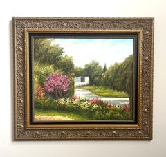Springtime Sanctuary Oil Painting on Canvas, 20x24, Pastoral Landscape Scene