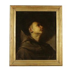 St. Anthony of Padua Oil Painting on Canvas 18th Century