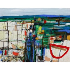 St Ives School Contemporary Oil - Penzance Along the Edge