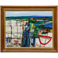 St Ives School Contemporary Oil - Penzance Along the Edge