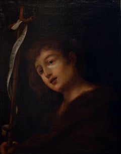 St. John Baptist - Oil on Canvas by Italian Master 18th Century