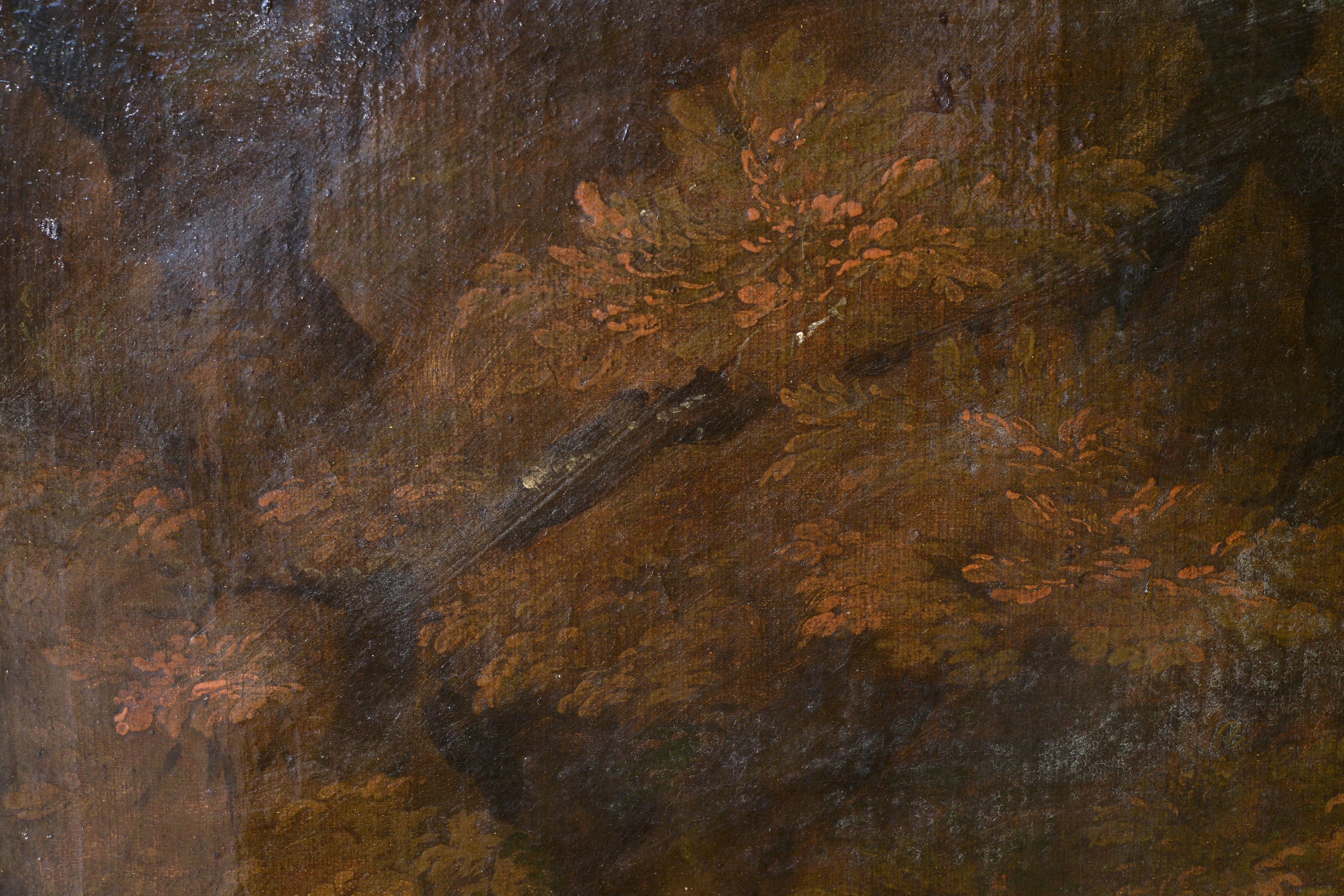 St. Johns Fest Scena affollata Scuola fiamminga del XVII secolo Grande dipinto a olio 5