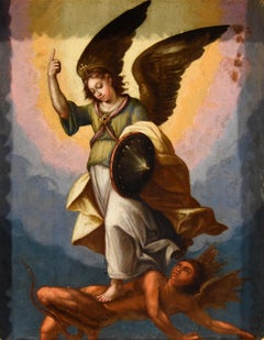 St Michael Archangel Devil De Vos Paint Old master 17th Century Flemish Copper