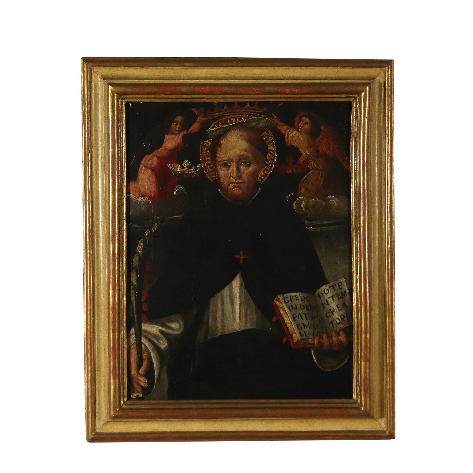 Unknown Portrait Painting - St. Peter the Martyr Oil Painting 16th Century