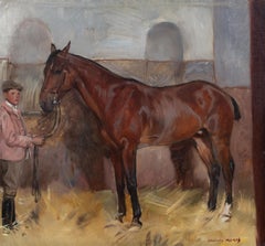 Stalliere e cavallo, XIX secolo  di Ludwig KOCH (1866-1934)