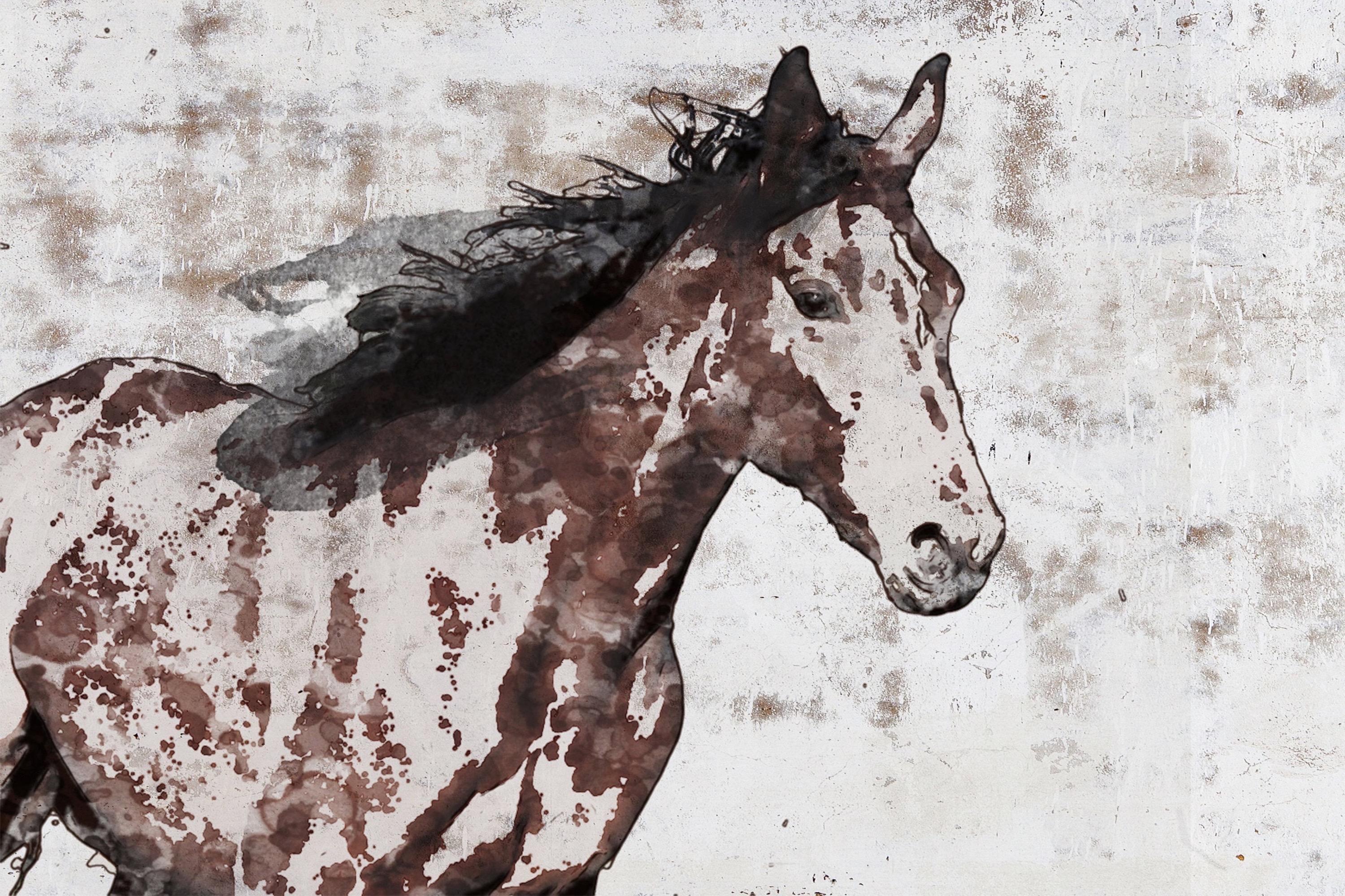 Stallion Horse Painting Rustic Horse Fine Art Hand Embellished Giclee on Canvas 

Collector's Edition Embellished Art Canvas Giclee With Brushstrokes and rich texture.

State-of-the-art HAND EMBELLISHED ∽ MUSEUM QUALITY ∽ DISPLAY READY Giclee
