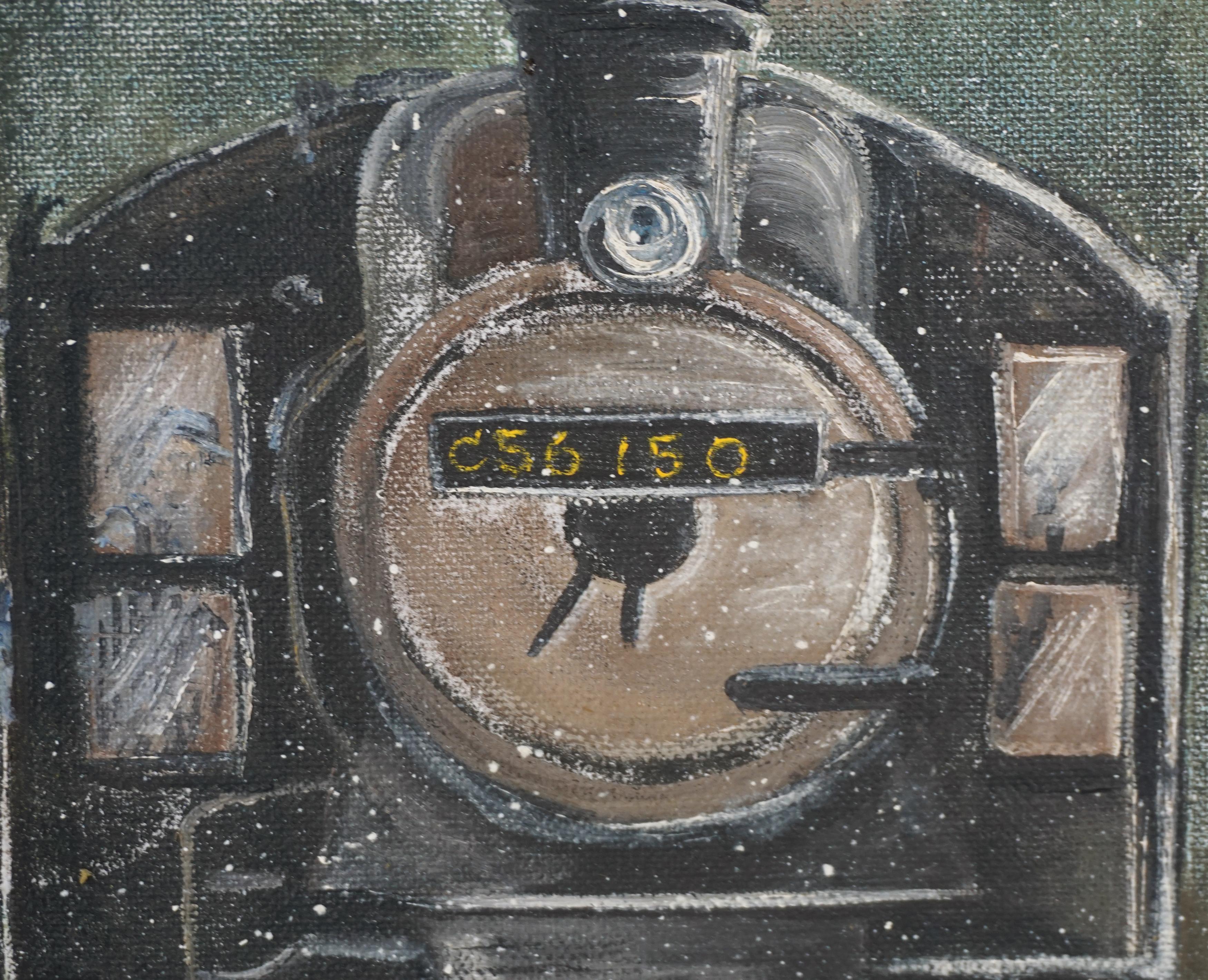 steam train painting