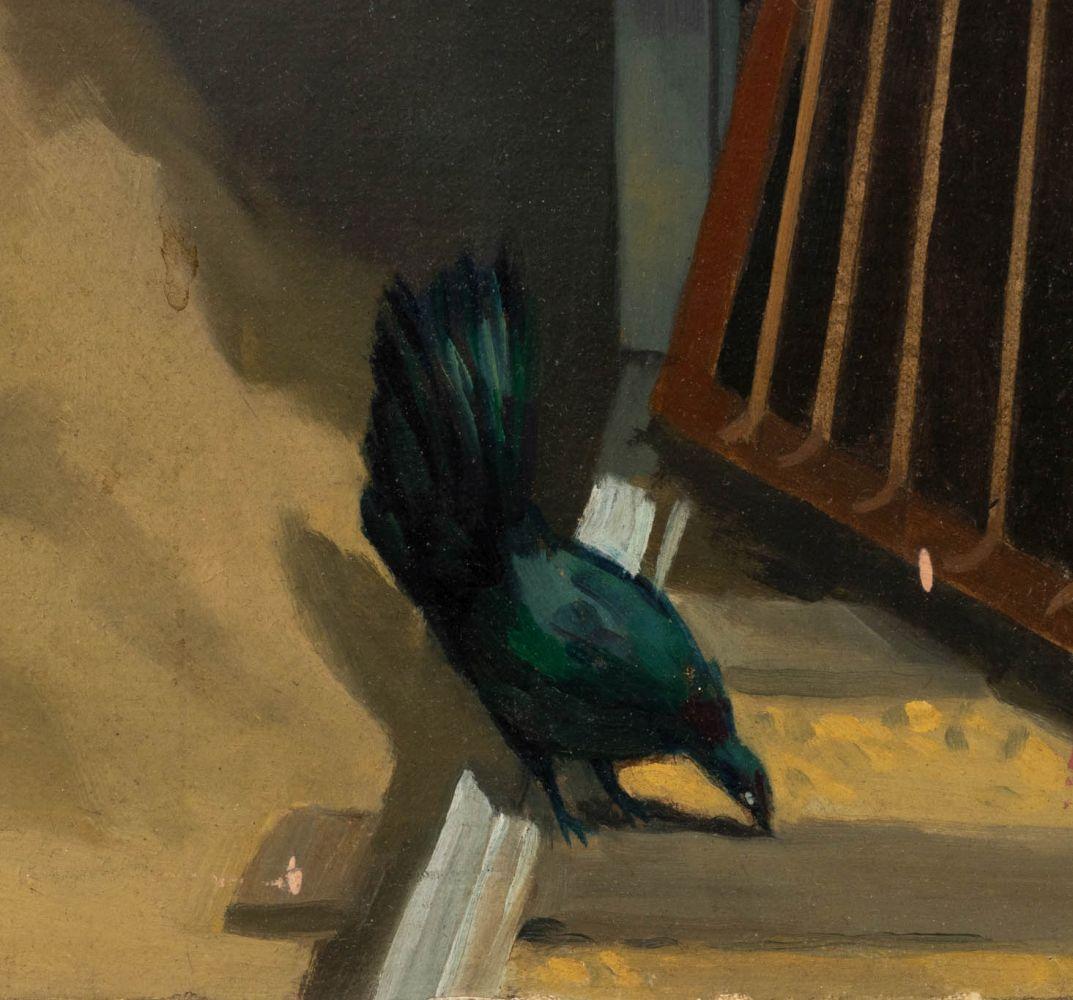 20. Jahrhundert Schule, Dampflokomotive, Öl auf Masonit-Bogen, unsigniert, ungerahmt.

29,5