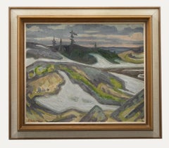 Sten Dahlstrom - Framed 20th Century Oil, Mountain Pines