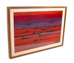 Abstraktes Landschaftsgemälde von Stephen Thomas Rascoe, 1970er Jahre, „Sierra Madre“, Texas Art