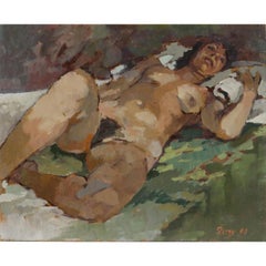 Stevey - 1990 Oil, Female Nude